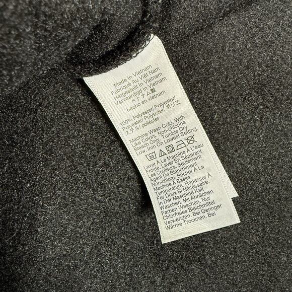 J Crew Boucle Shirt Jacket Size L Black Gold Crest Button Fleece Shacket EUC - Picture 5 of 7